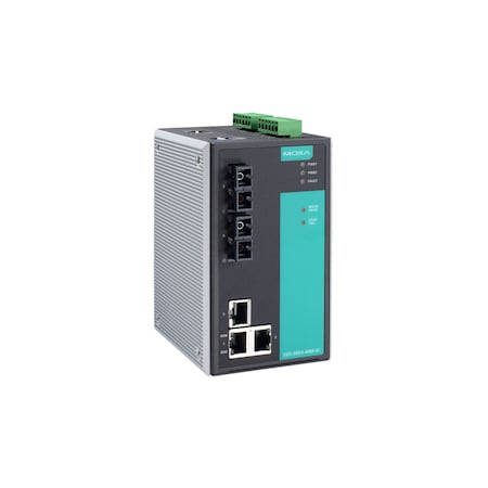 Moxa Managed Ethernet Switch W/ 3 10/100Baset(X)Ports, Eds-505A-Mm-Sc-T EDS-505A-MM-SC-T